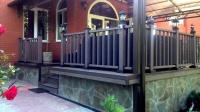 Ограждение ДПК holzhof woodstyle секция 1 м.п. с тиснением 3D								